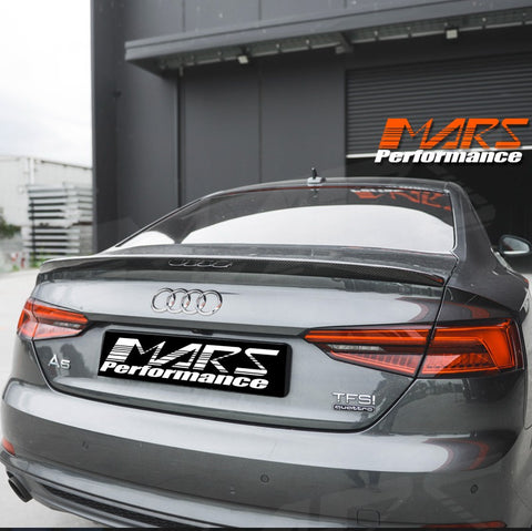 Carbon Fibre Rear Trunk Lip Spoiler Wing Bodykit for AUDI A5 S5 F5 2016-2024 Sedan