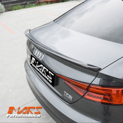 Carbon Fibre Rear Trunk Lip Spoiler Wing Bodykit for AUDI A5 S5 F5 2016-2024 Sedan