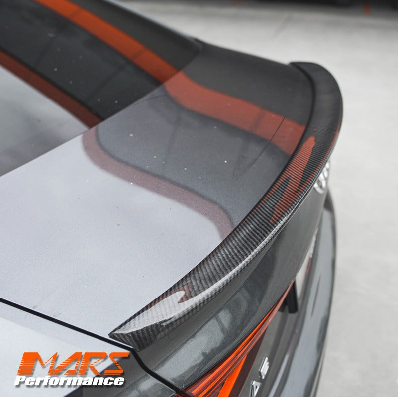 Carbon Fibre Rear Trunk Lip Spoiler Wing Bodykit for AUDI A5 S5 F5 2016-2024 Sedan
