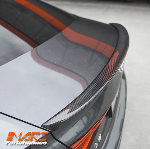 Carbon Fibre Rear Trunk Lip Spoiler Wing Bodykit for AUDI A5 S5 F5 2016-2024 Sedan