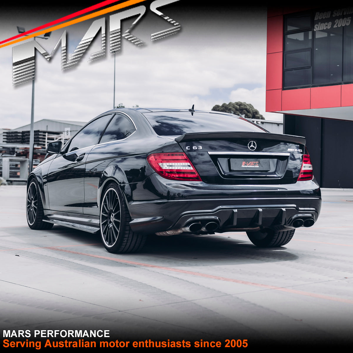 VATH Style Carbon Fibre Rear Trunk Lip Spoiler for Mercedes-Benz W204 C204 Coupe, include C63 AMG