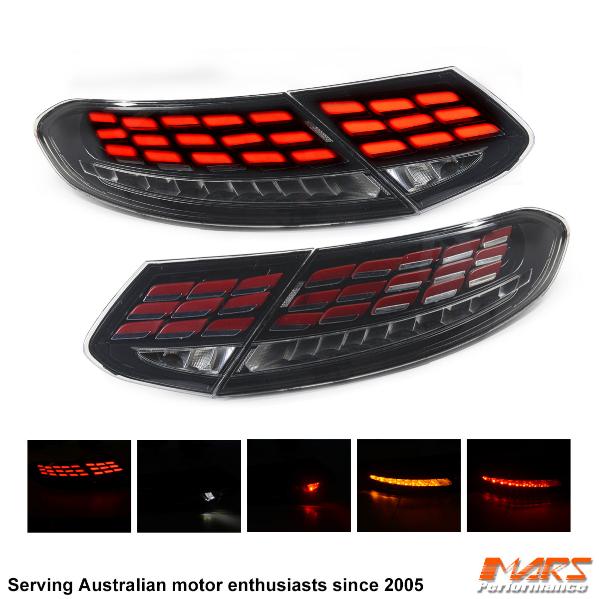 Black Full LED S63 Style Tail Lights with Sequential Indicator for Mercedes-Benz C-Class C205 Coupe & Convertible include C63-S AMG