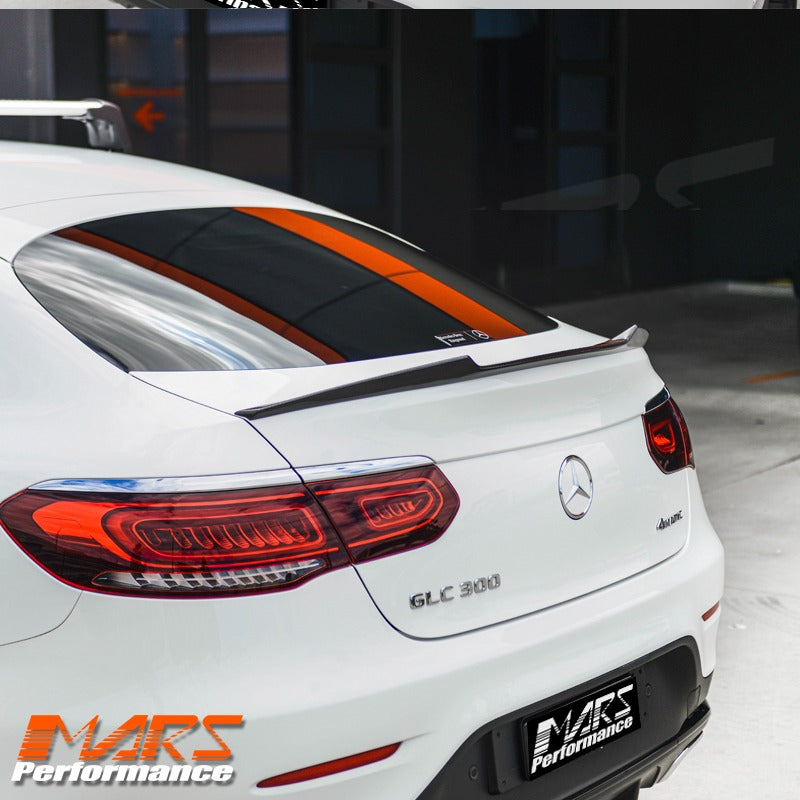 CS Style Carbon Fibre Rear Trunk Boot Spoiler lip Wing for Mercedes-Benz GLC-Class C253 Coupe, include GLC43 GLC63 AMG
