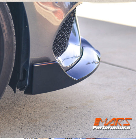 Gloss Black Brabus Style Front bumper Lip Spoiler for Mercedes-Benz C-Class C205 S205 W205 AMG Package & C43 2015-2018