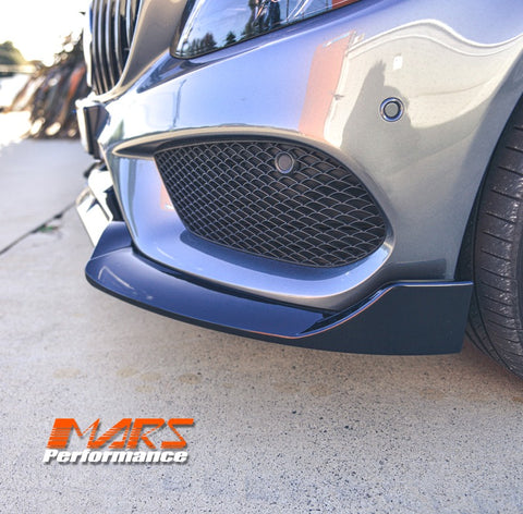Gloss Black Brabus Style Front bumper Lip Spoiler for Mercedes-Benz C-Class C205 S205 W205 AMG Package & C43 2015-2018