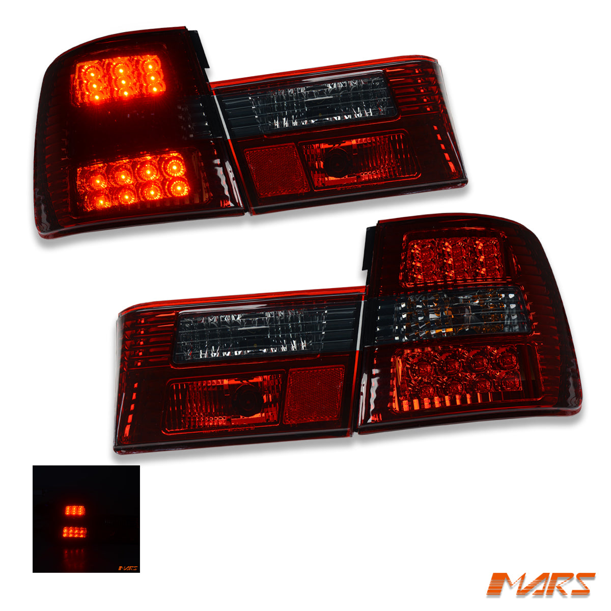 thumbnail image 2 of BMW E34 M5 5-Series (87-96) Heckblende Red Tail Light Panel – Euro Center 2 of 3