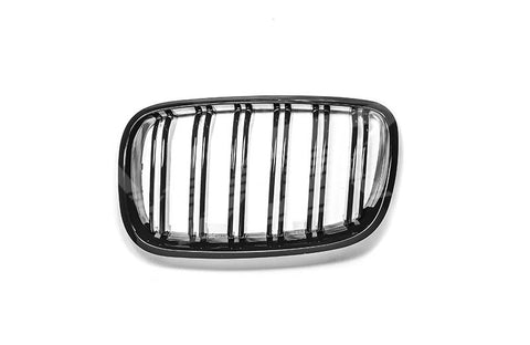 Gloss Black F86 X5M X6M Style Duel Stripe Front Kidney Grille Grill Bodykit for BMW X5 E70 & X6 E71