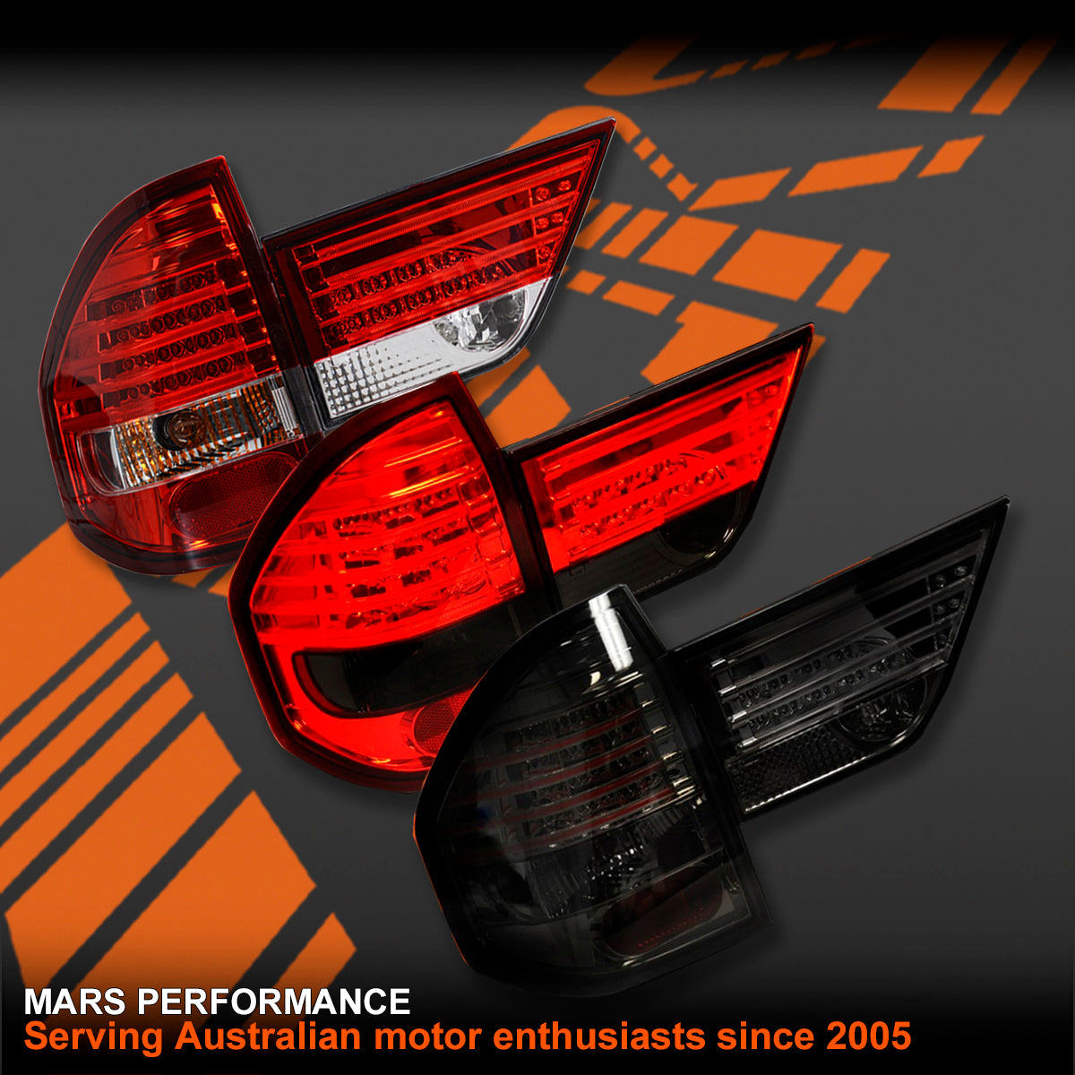 Smoked Red Led Tail lights with Garnish for BMW E83 X3 Pre LCI 2004-2007