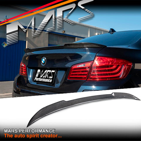 CS Style Carbon Rear Trunk Lip Spoiler Wing for BMW F10 5-Series Sedan, include M5