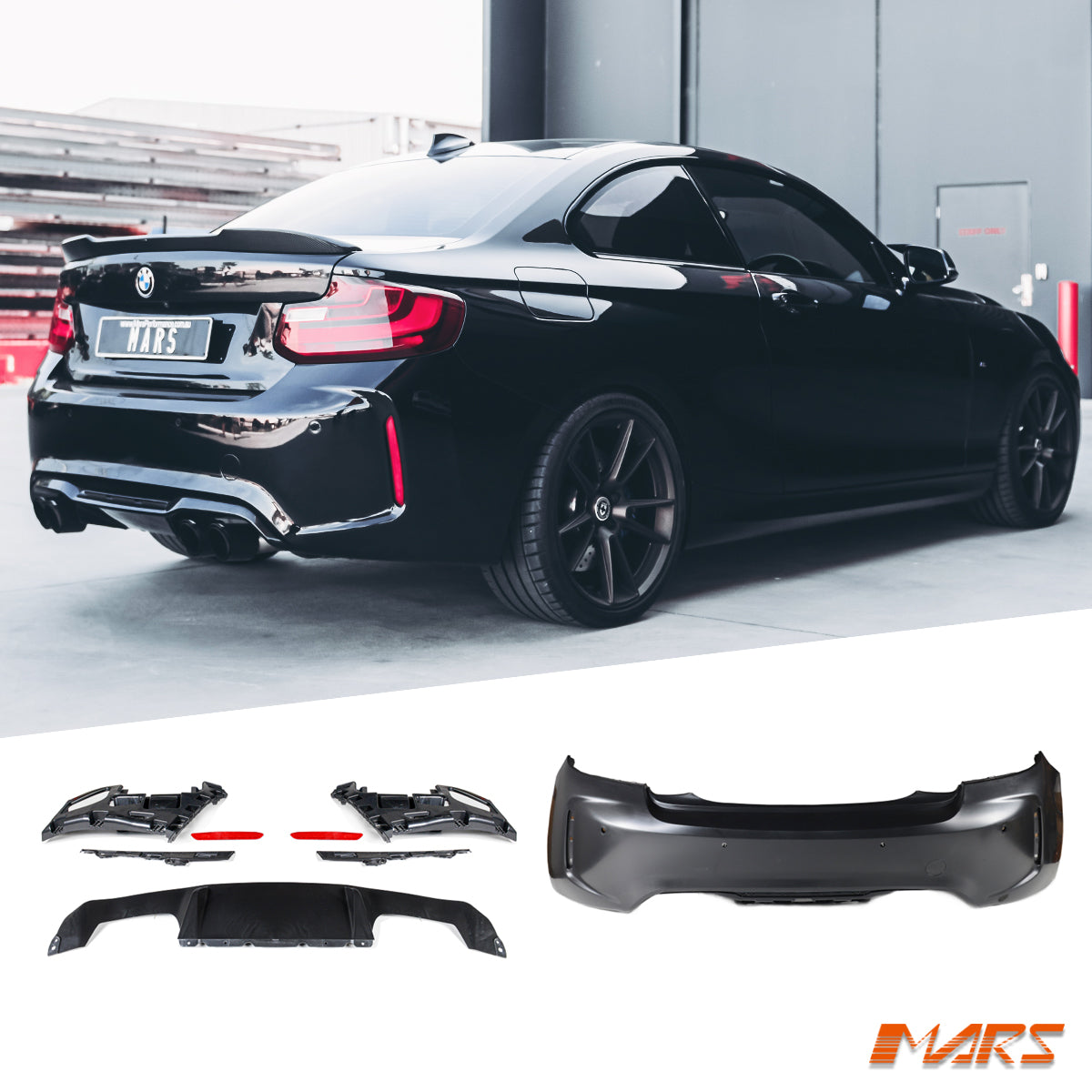 for BMW 2 Series F22 Coupe F23 Convertible M2 M2C Rear Bumper Bodykit ...