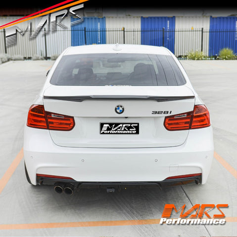 M4 Style Carbon Fibre Rear trunk boot lip Spoiler Bodykit for BMW 3 Series F30 & M3 F80 Sedan