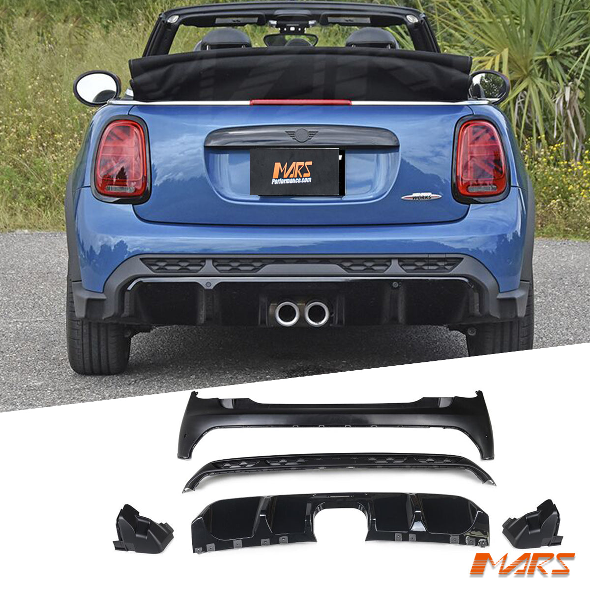 JCW Style Rear Bumper bar Bodykit with Diffuser for Mini Cooper F56 Ha ...