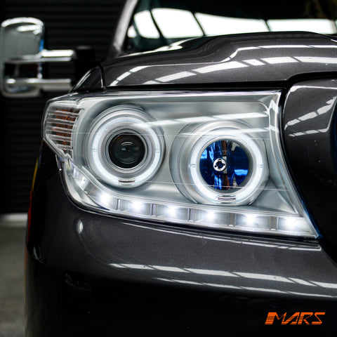 LED DRL & Halo Projector Head Lights with Sequential Indicators for Toyota LANDCRUISER LC200 FJ200 200 Series 2007-2015