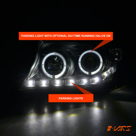 LED DRL & Halo Projector Head Lights with Sequential Indicators for Toyota LANDCRUISER LC200 FJ200 200 Series 2007-2015