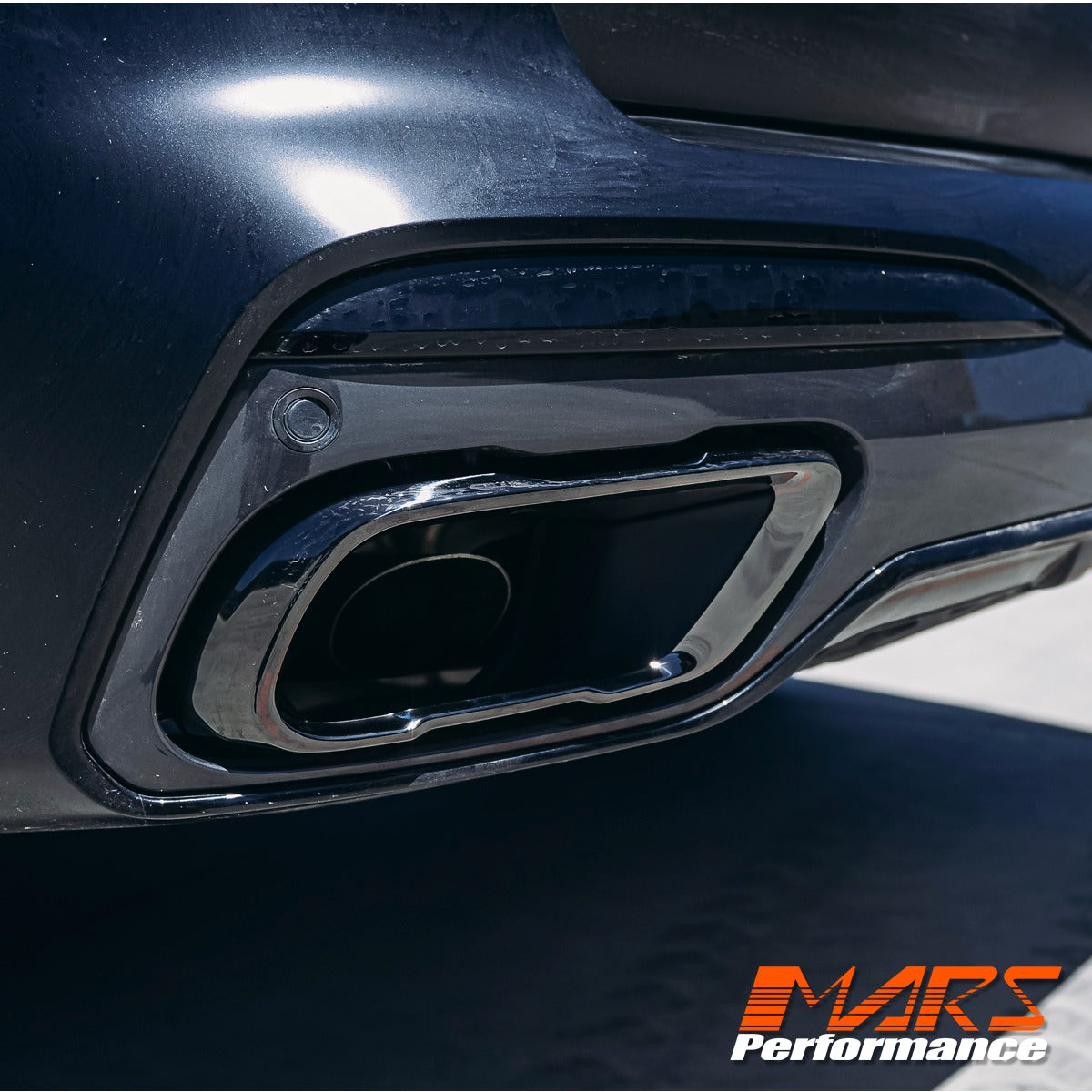 Gloss Black Replacement Exhaust Muffler Tips for BMW X5 G05 X6 G06 X7 G07 M Sport Bumper bar