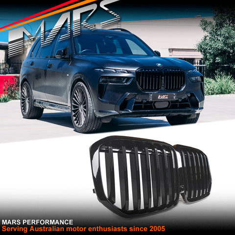 Gloss Black Front Bumper bar Kidney Grille Grill Bodykit for BMW X7 G07 LCI 2022-2024