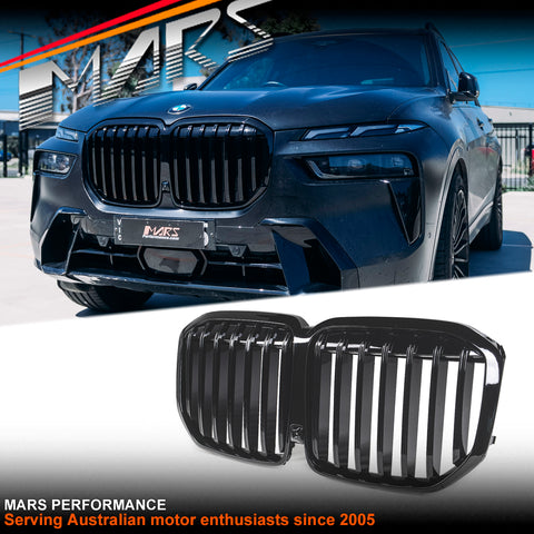 Gloss Black Front Bumper bar Kidney Grille Grill Bodykit for BMW X7 G07 LCI 2022-2024