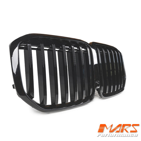 Gloss Black Front Bumper bar Kidney Grille Grill Bodykit for BMW X7 G07 LCI 2022-2024