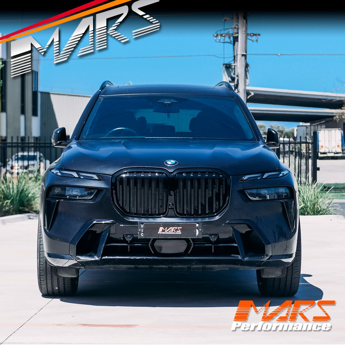 Gloss Black Front Bumper bar Kidney Grille Grill Bodykit for BMW X7 G07 LCI 2022-2024