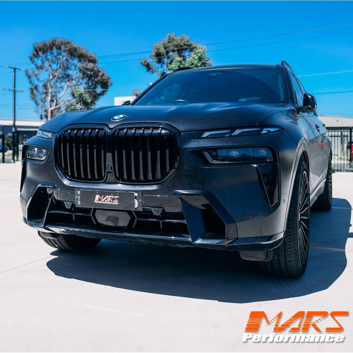 Gloss Black Front Bumper bar Kidney Grille Grill Bodykit for BMW X7 G07 LCI 2022-2024