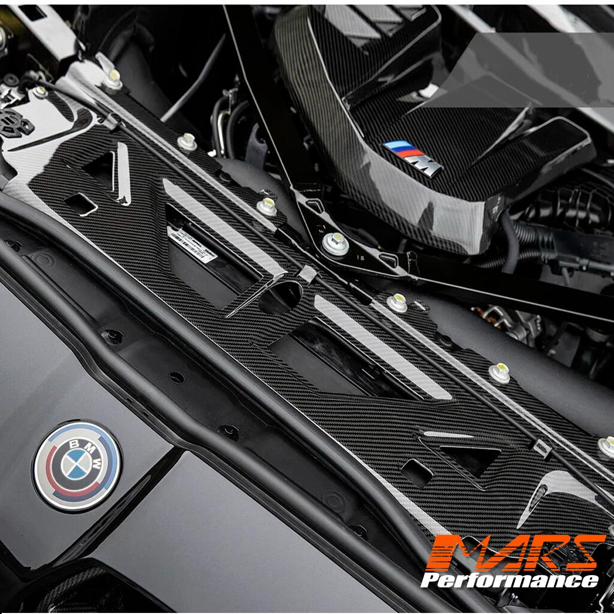 Carbon Radiator Cooling Slam Panel Cover for BMW M2 G87 M3 G80 M4 G82 ...