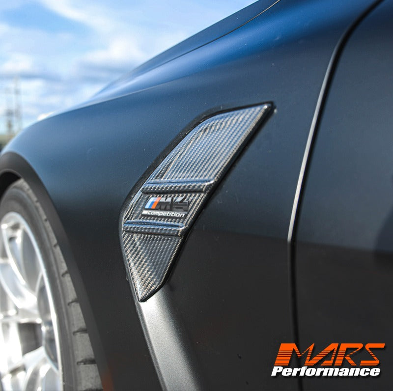 M Performance Style Dry Carbon Fibre Side Fender Guard Vents for