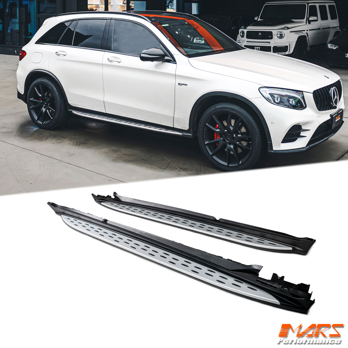 Hatch Running Stack for Mercedes GLC X253 Hatch C253 Coupe 15-22 Running Boards Side Steps ...