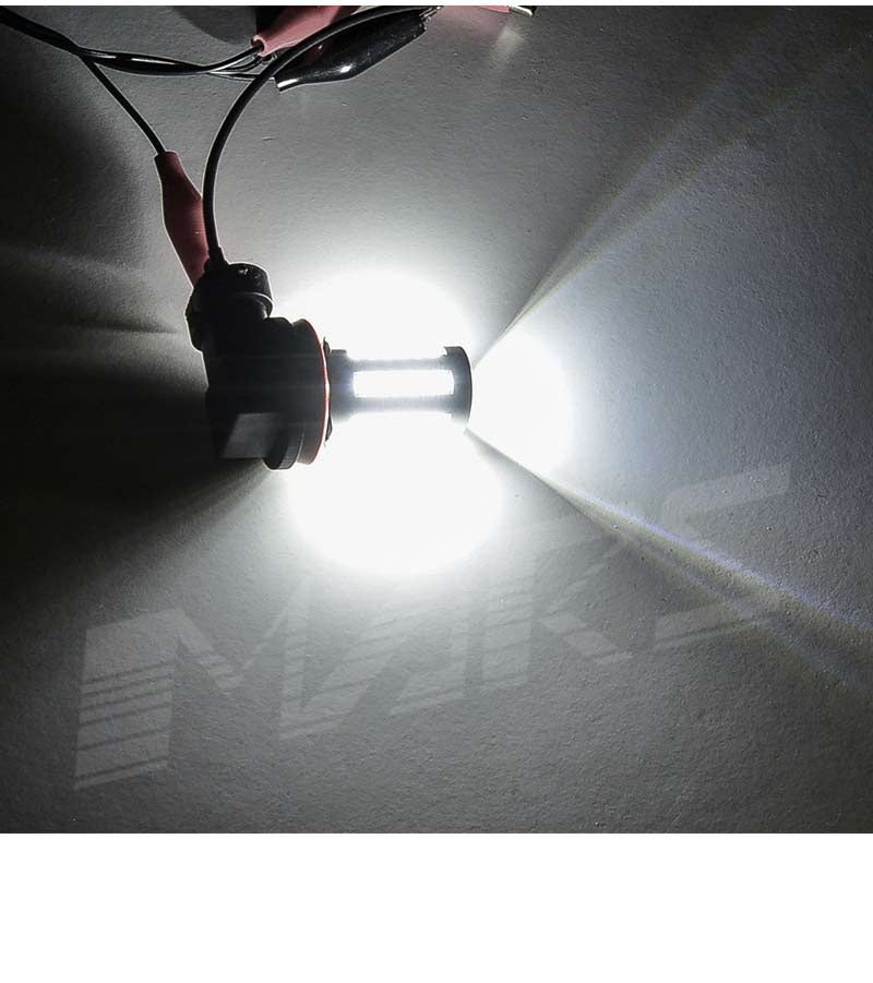 Close-up of MARS H8 H9 H11 Torch Projector LED Fog Light Bulb design