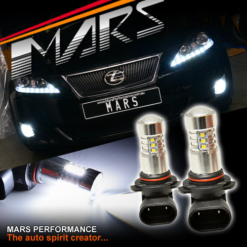 MARS Performance High Power Projector LED SMD White Fog Light Bulbs for Lexus IS250/IS350 XE20 in packaging