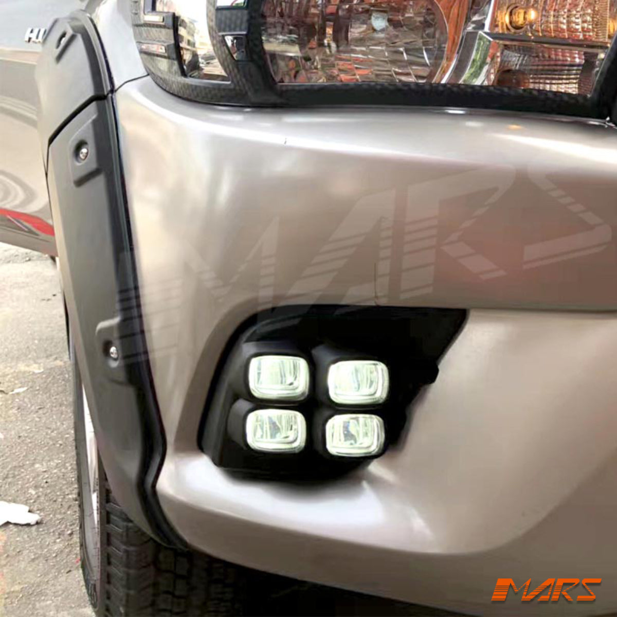 High Power LED Front Bumper Bar DRL Fog Lights for Toyota Hilux Revo 2015-2018