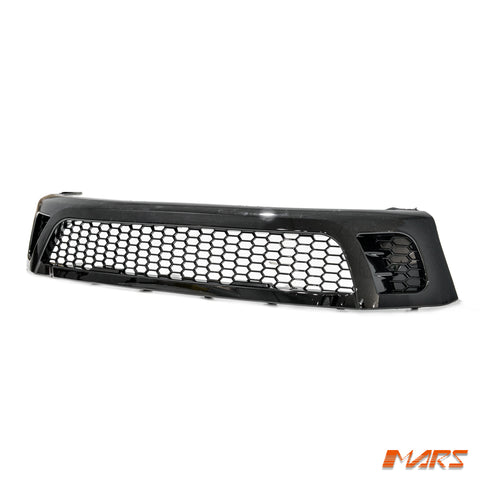 Gloss Black Front Bumper Bar Grille Grill Bodykit with LED lights for Toyota Hilux Revo & TRD 2015-2018 & Rugged WorkMate 2015-2020