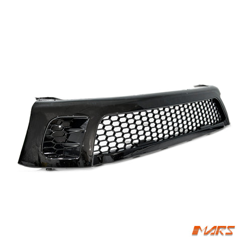 Gloss Black Front Bumper Bar Grille Grill Bodykit with LED lights for Toyota Hilux Revo & TRD 2015-2018 & Rugged WorkMate 2015-2020