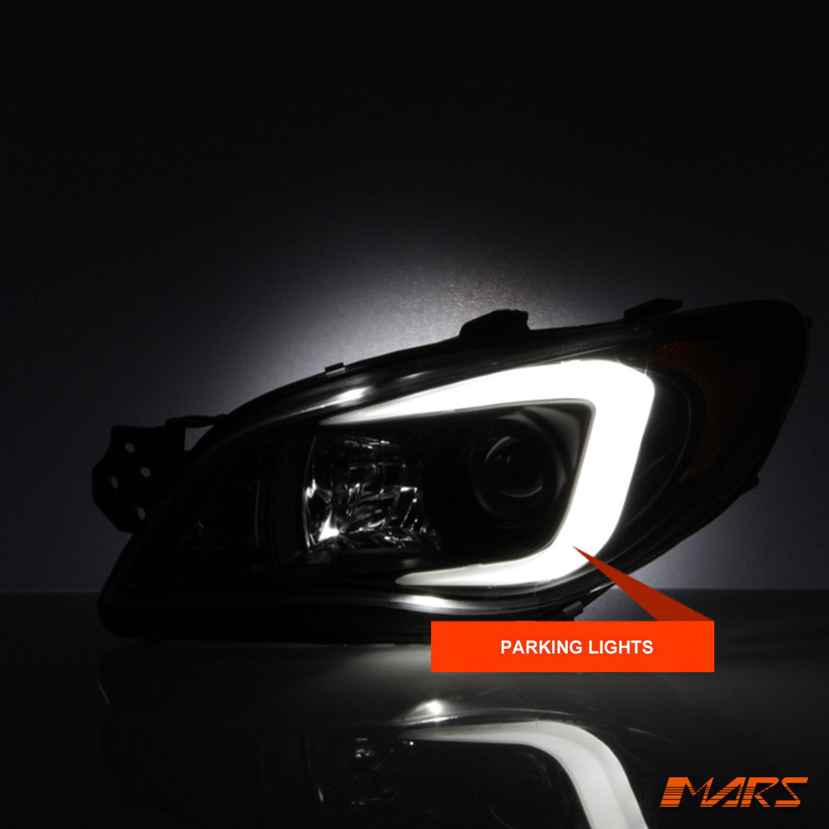 Replace Stock Halogen Model LED 3D Stripe Bar DRL Projector Head Lights for Subaru Impreza GD 2005-2007