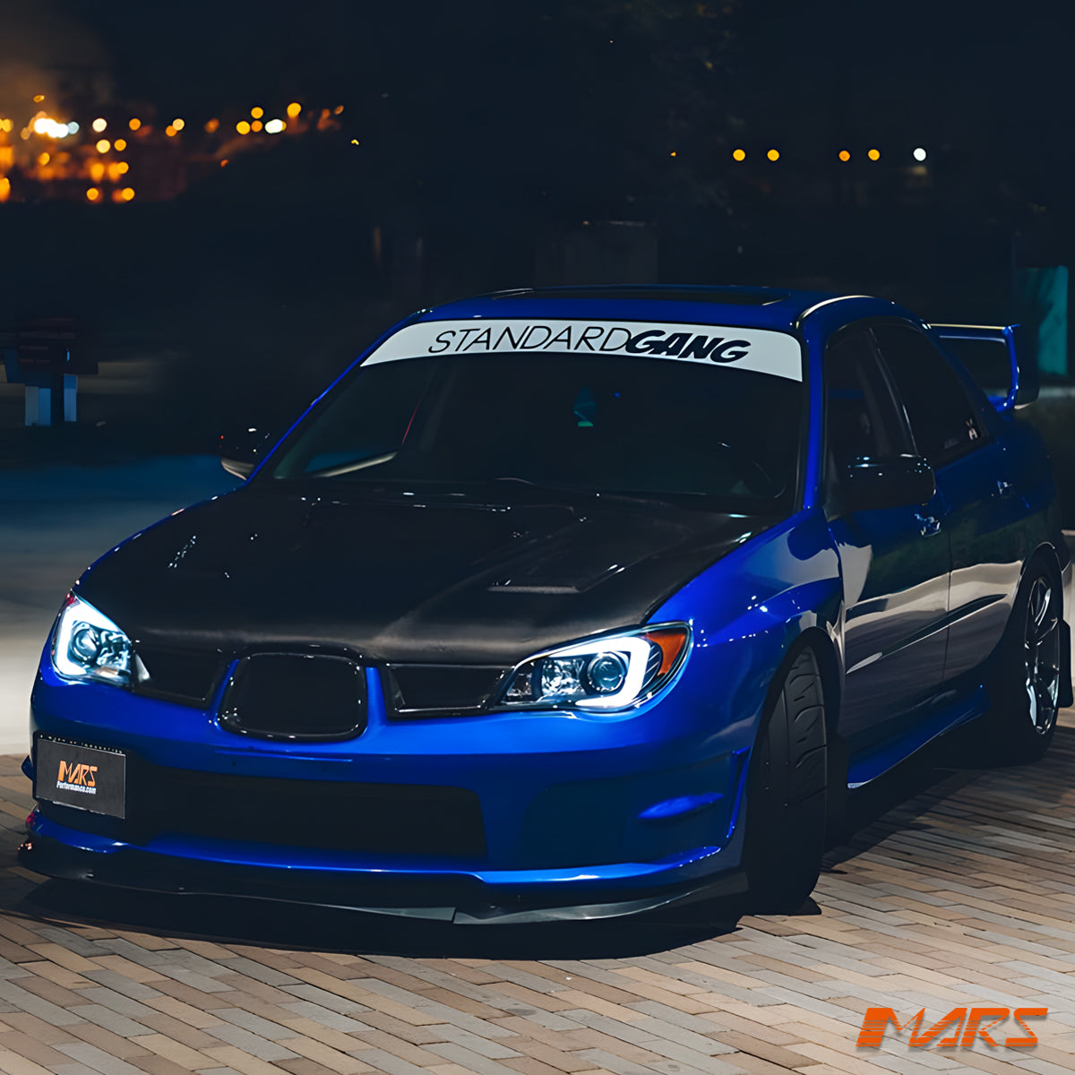 Replace Stock Halogen Model LED 3D Stripe Bar DRL Projector Head Lights for Subaru Impreza GD 2005-2007
