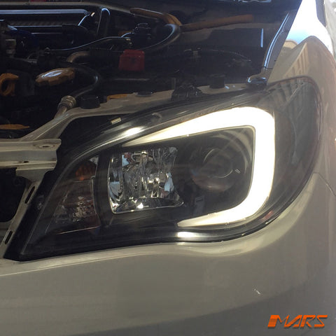 Replace Stock Halogen Model LED 3D Stripe Bar DRL Projector Head Lights for Subaru Impreza GD 2005-2007