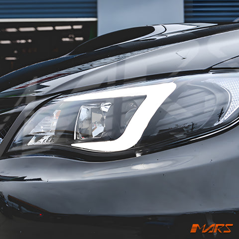 Replace Stock Halogen model LED 3D Stripe Bar DRL Projector Head Lights for Subaru Impreza 2007-2013