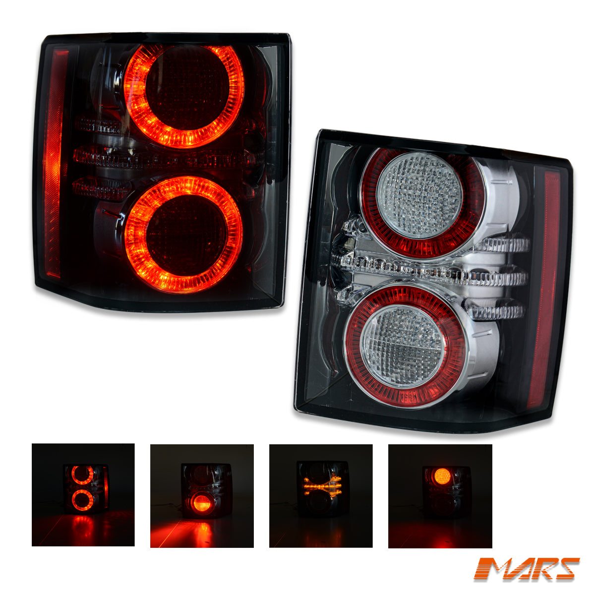 Black LED Tail lights for Land Rover Range Rover & Vogue L322 2006-201 ...