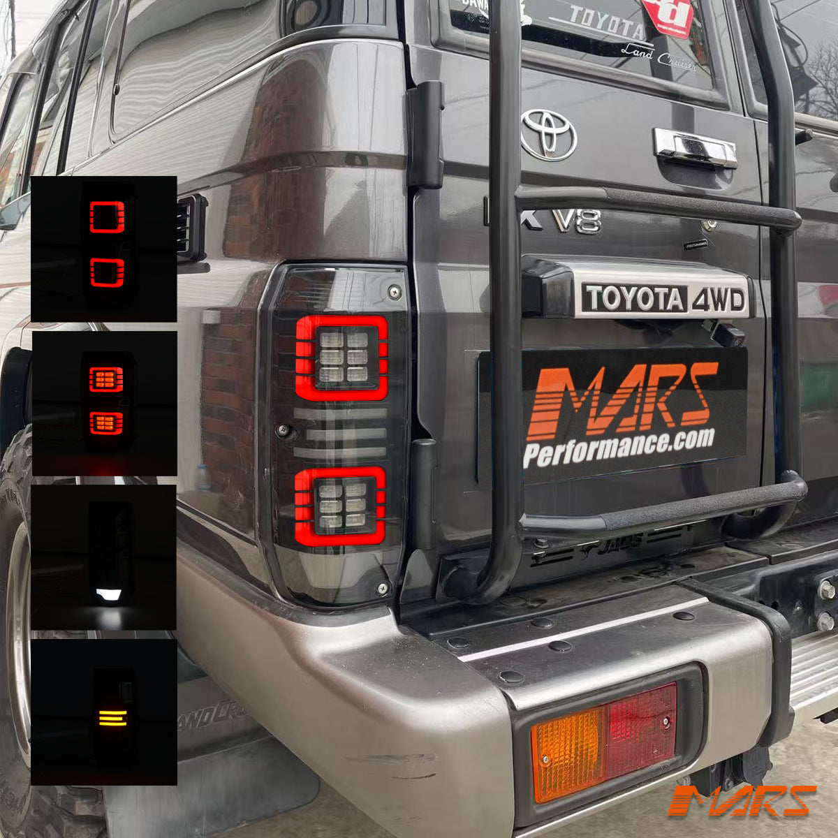Fj76 Rear Full LED Tail lights for Toyota Landcruiser 70 Series FJ76 LC76 2007 ...
