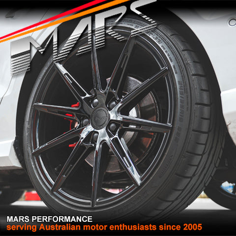 MARS MP-M2 Gloss Black 19 inch Multi Spork Concave Alloy Wheels Rims 5x120