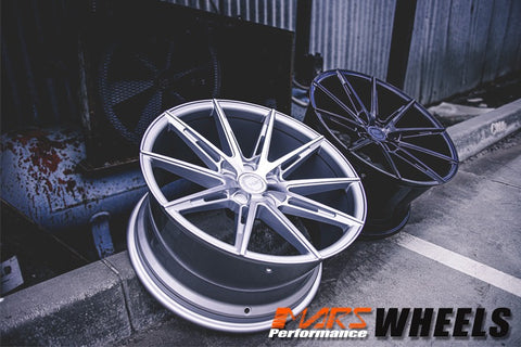 MARS MP-M2 Gloss Black 19 inch Multi Spork Concave Alloy Wheels Rims 5x120