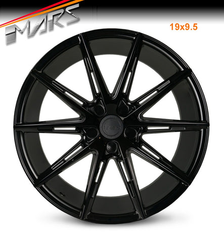 MARS MP-M2 Gloss Black 19 inch Multi Spork Concave Alloy Wheels Rims 5x120