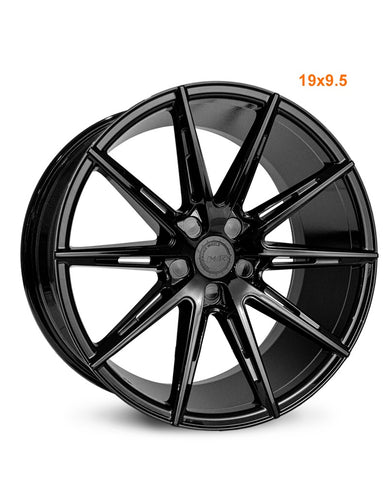 MARS MP-M2 Gloss Black 19 inch Multi Spork Concave Alloy Wheels Rims 5x120