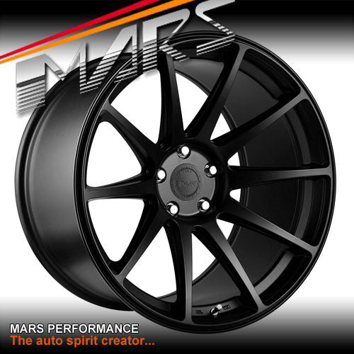 MARS MP-MS Matt Black 4x 19 Inch Deep Concave Stag Alloy Wheels Rims 5x120