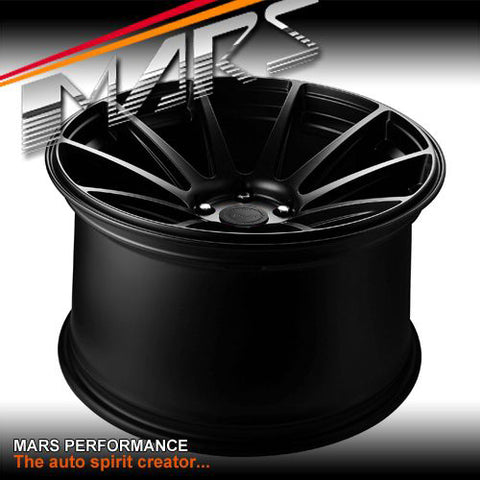 MARS MP-MS Matt Black 4x 19 Inch Deep Concave Stag Alloy Wheels Rims 5x120