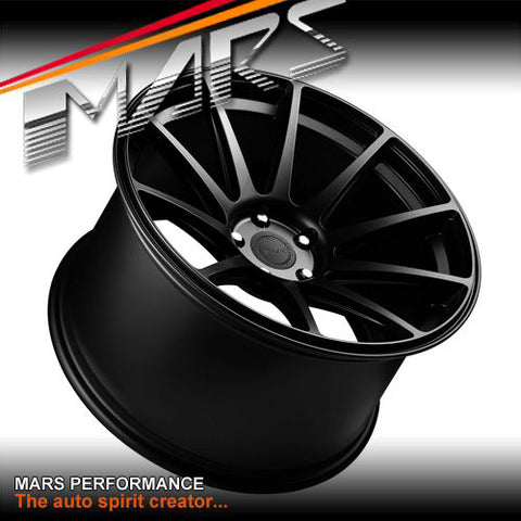 MARS MP-MS Matt Black 4x 19 Inch Deep Concave Stag Alloy Wheels Rims 5x120