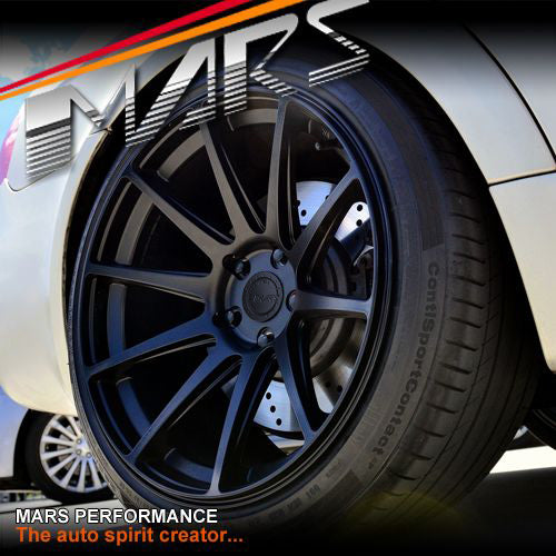 MARS MP-MS Matt Black 4x 19 Inch Deep Concave Stag Alloy Wheels Rims 5x120