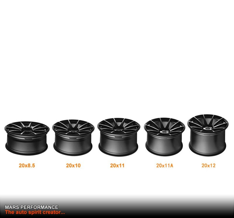 MARS MP-MS Matt Black 4x 20 Inch Deep Concave Stag Alloy Wheels Rims