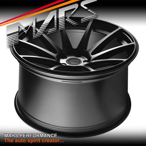 MARS MP-MS Matt Black 4x 20 Inch Deep Concave Stag Alloy Wheels Rims 5x114.3