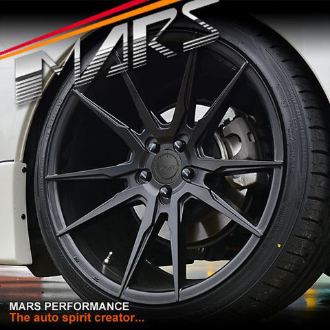 MARS MP-RH Matt Black 4x 19 Inch Deep Concave Stag Alloy Wheels Rims 5x114.3