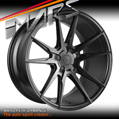 MARS MP-RH Matt Black 4x 19 Inch Deep Concave Stag Alloy Wheels Rims 5x114.3